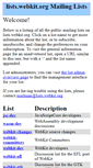 Mobile Screenshot of lists.webkit.org